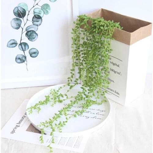 3 Branch Simulation Succulents Lover Tears Artificial Flower String Green Rattan Wall Hangings Artificial Plant For Home Decor