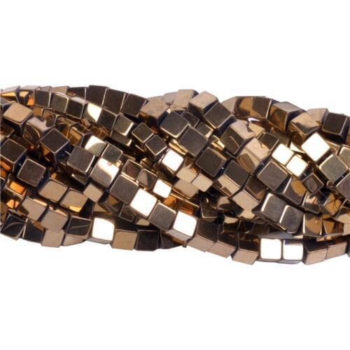 2,3,4 mm Square Cube Bronze Hematite Beads Natural Stone Beads For Necklace Bracelets Earring Jewelry Making