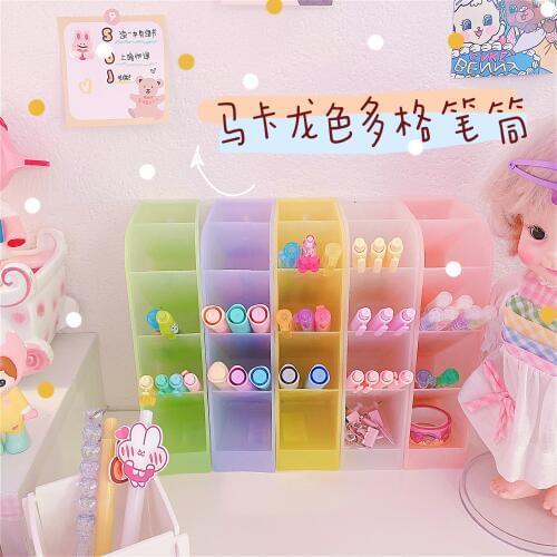 Multifunctional table holder for pens with 4 Nets, storage case in office and school style, organizer for pencils stationery