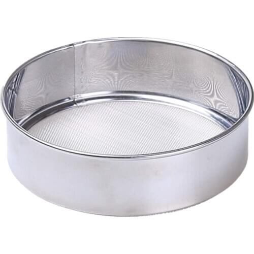 Reusable 304 Stainless Steel 40 Mesh Round Flour Sieve Strainer Mesh Filter for Baking, Kitchen and Restaurant