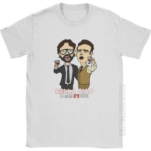 Mens La Casa De Papel House Of Paper T Shirts Money Heist Humor Crewneck Short Sleeve Clothing Pure Cotton Tees Funny T Shirt