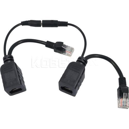 Newest POE Adapter cable Tape screened POE switch Cable POE Splitter Injector Power supply 12-48v synthesizer separator combiner