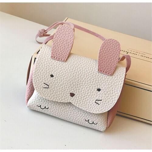 New Girls PU Coin Purse Bag Wallet Kids Rabbit One Shoulder Bag Small Coin Purse Change Wallet Kids Bag