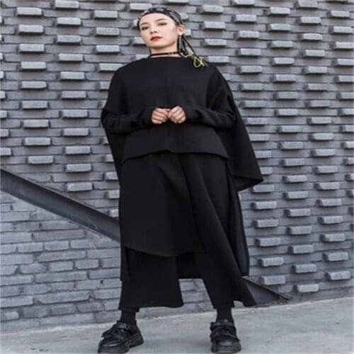 2021 spring and autumn new suit, Cape, Hoodie, individuality, Patchwork leggings, casual, two-piece womens wear