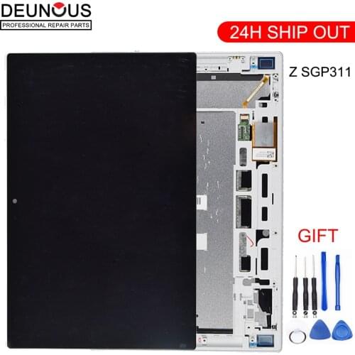 New 10.1'' inch for sony Xperia Tablet Z SGP311 SGP312 SGP321 LCD display + touch screen digitizer Replacement with Frame