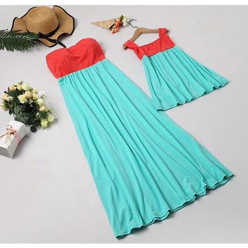 KEAIYOUHUO Mom and daughter matching clothes Solid Color Casual Tunic Matching Dresses For Mother Daughter Baby Family Look 3-8Y