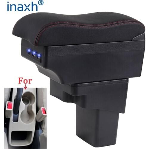 For Hyundai SOLARIS Armrest 2013 2014 2015 2016 For VERNA Accent Car Armrest box Storage accessories Interior with USB LED
