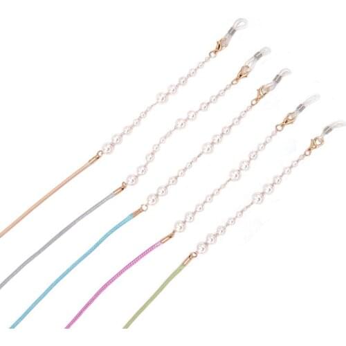 Mask Hanging Rope Necklace Face Mask Lanyard Mask Glasses Holder Fashion Hanging Rope Two Hooks for Beauty Woman Eyewear