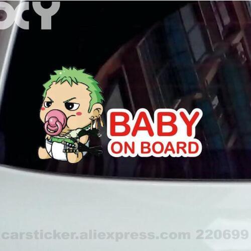 Baby on Board Funny Cute Car Window Cartoon Stickers Decals 7.3" * 4.3"