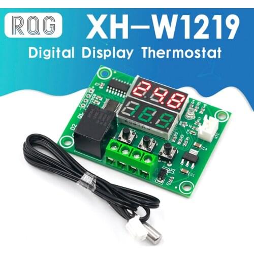 XH-W1219 DC 12V Dual LED Digital Display Thermostat Temperature Controller Regulator Switch Control Relay NTC Sensor Module