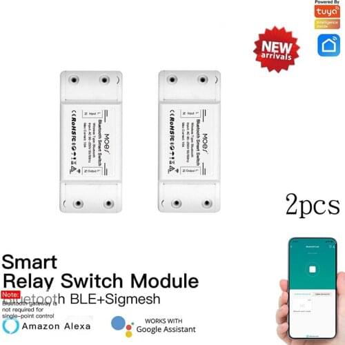 2PCS/Lot Tuya Smart Switch Relay Module Single Point Control Sigmesh Wireless Remote Control Work Alexa Google Home