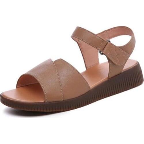 Promotion 2021 New Summer Fish Mouth Sandals Flat Soft Sole Comfortable Casual Sandals Large Size Women Sandals Trendy Shoes