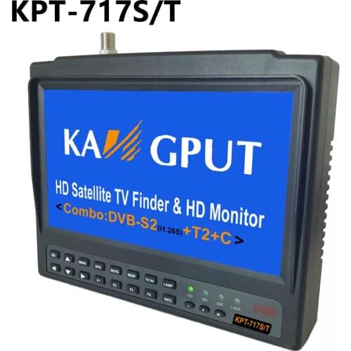 KPT-717S/T DVB-S/S2/T2/C Satfinder Full HD Digital Satellite TV Receiver Finder Meter MPEG-4 Modulator TFT LCD Screen Sat Finder