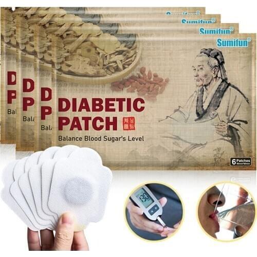 Sumifun 6Pcs New Diabetes Patch Mediacl Plaster 100% Natural Herbal Stabilizes Blood Sugar Level Balance Blood Glucose