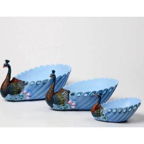 Creative Peacock Flower Pot Succulent Plant Bonsai Pot Simplicity Resin Planter Flowerpot Art Balcony Garden Decor OrnamentLA304