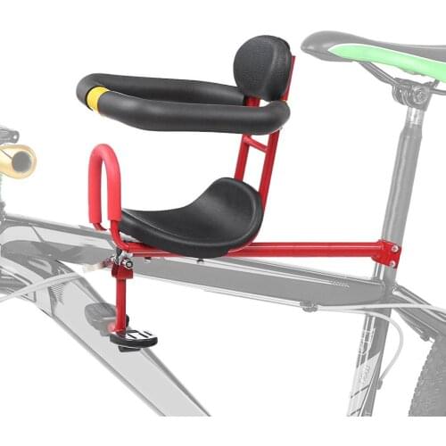 U Type Holder Bicycle Seat Aluminum Alloy Comfortable Safe Bike Child Carrier Front Mounted Seat With Handrail Riding Part