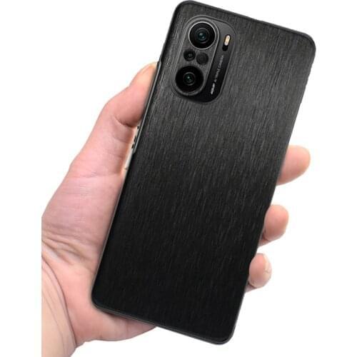 High Simulation Metal Brushed Phone Back Paste Sticker For XIAOMI Mi10 Pro Mi9 Mi8 SE Redmi K40 Pro K40 K30 Pro K20 Note 8 7 Pro