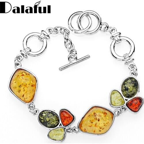 2019 Multicolor Baltic Synthetic Honey Link Chain Bracelets & Bangles Wedding Jewelry Bracelets For Women L83301