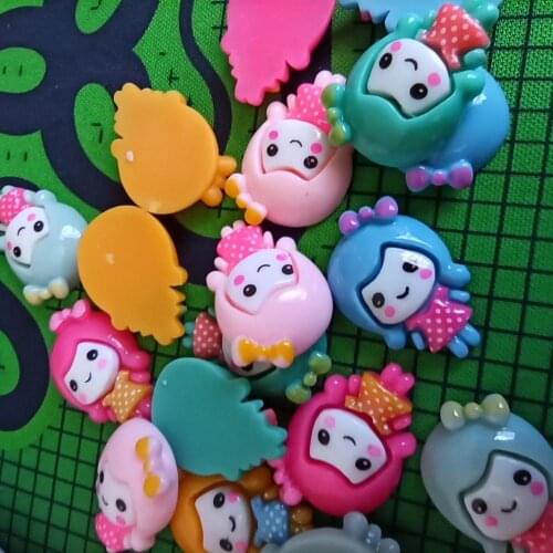1pcs/lot Resin flat back pretty girl 23mm Ornaments Micro landscape Ornaments Creative Home Gardening Decorations A007-10