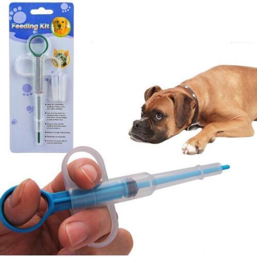 2pcs Random Color Dog Puppy Cat Tablet Medicine Capsules Feeding Tool Pet Pusher Shooter Pills Feeder Free Shipping Pet Supplies