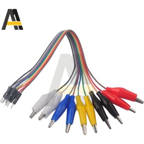 20cm 30cm 10pin Dupont male/female Head Jumper Line To Crocodile Clip Thread Double-end Alligator Clips jump DIY Wire Test Lead