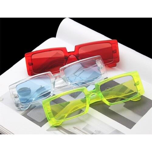 2021 Small Rectangular Retro Brand Designer Glasses Women Men Square Sunglasses Vintage Lenses Square Sun Glasses Decorative