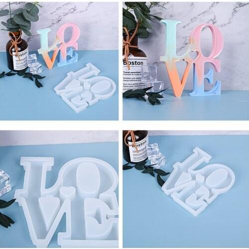 3D Love Letters Silicone Mold Candle Aromatherapy Mold Ornament For DIY Epoxy Resin Drop Mold Table Decoration Handmade Crafts