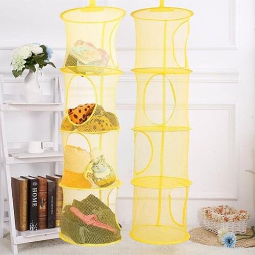 4 Shelf Multi-function Folding Hanging Storage Mesh Basket Drying For Socks Organizer Net Bag Bag Layer Toys Dryer Toy Dryi U8V5