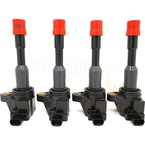 4pcs 30521-PWA-003 30521PWA003 Rear Ignition Coil For Honda Civic 2003-2011 Jazz II GD GE Civic 1.3L 4cyl L13A1 LDA1
