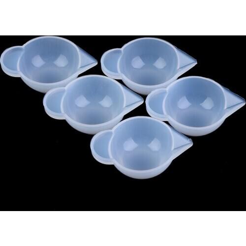 5pcs Silicone Mold Cup Dispenser DIY Epoxy Resin Jewelry Making Tool Color Modulation Hot