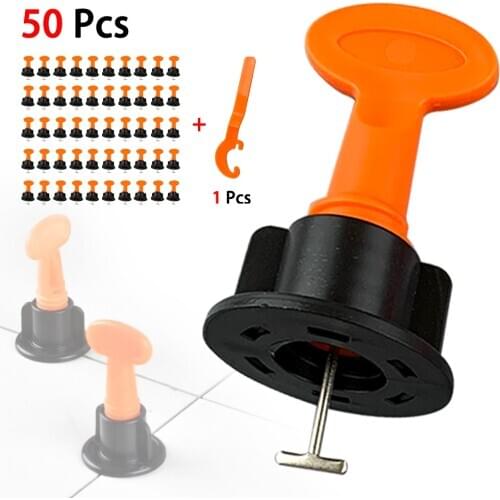 50Pcs/Set Reusable Tile Leveling System Adjustable Locator Plier Level Wedges Anti-Lippage Tile Leveling Alignment Wedges Spacer