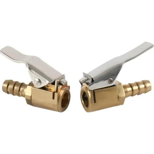 8mm Tyre Car Auto Brass Wheel Tire Air Chuck Inflator Pump Valve Clip Clamp Connector Adapter Car Accessories For Compressor