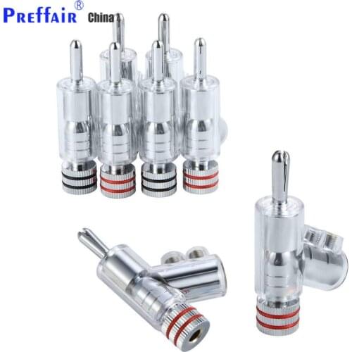 BA1403R Hi-End Rhodium Plated LOCK SPEAKER CABLE BANANA PLUG CONNECTOR