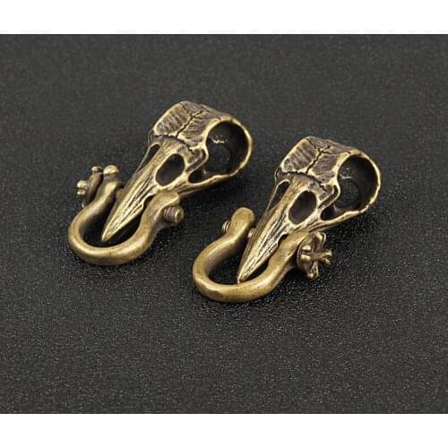 Bird Bone Bracelet Weaving Accessories Multifunction Buckle Brass Outdoor Small Tool Bird Head