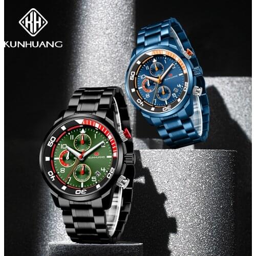 Fashion Sport Mens Watches Stainless Steel Band Wristwatch Male 30m Water Resistant Wrist Watch For Men Relogio Masculino