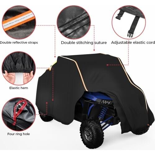 UTV Cover RZR Storage Cover Protect Farm 4X4 Vehicle from Rain Snow Dirt Rays-Reflective for Polaris XP XP4 1000 210D