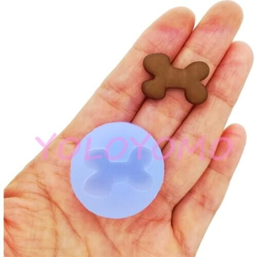 D917YL 24.9mm x 15.7mm Dog Bone Silicone Mold Cute Miniaturesweets Resin Clay Art Craft Earrings Necklace Pendant Fondant Deco