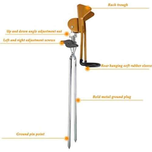 Rod Holder for Bank Fishing, Fish Rod Holder Ground Adjustable Bank Fishing Rod Rack Stand 2 Pieces Fishing Rod Stand Y4UB