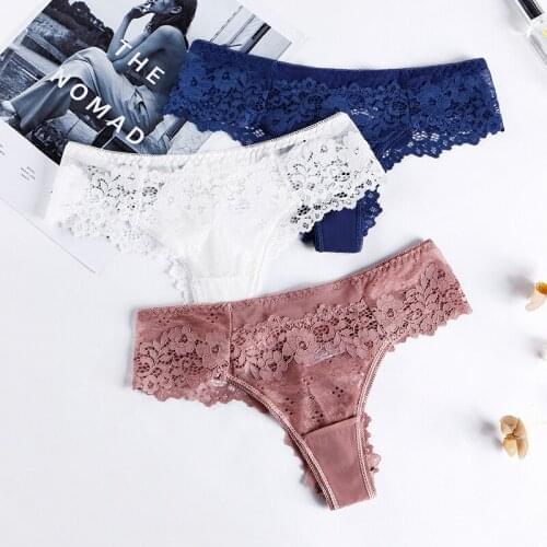 European and American Lace Thong Women Seamless Sexy Girls Underwear T-pants Transparent Mesh Ladies T-pants Thongs Women Sexy