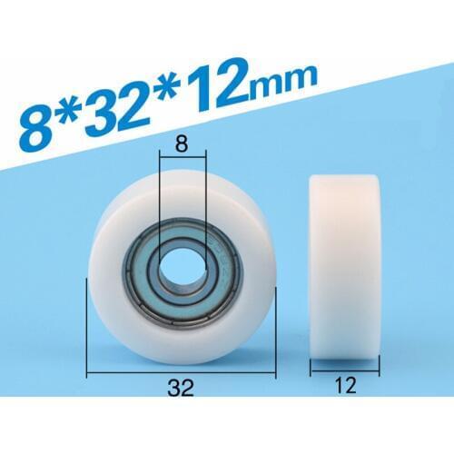 [F0832-12]Free shipping high quality ball bearing cabinet drawer sliding aluminum door window pulley roller 8*32*12 0832K