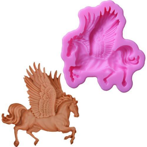New Pegasus-shaped Fondant Cake Decoration Mold Soap Chocolate Fudge Cake Dessert Diy Bakeware Handicrafts Kitchen Accessories