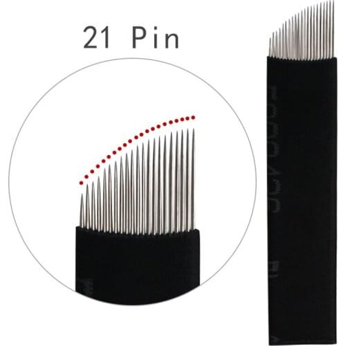 Eyebrow Tattooing Nano Microblading Needle Balde Semi-Permanent Makeup Extremely Thin 0.18MM 21Flex Tebori Blade