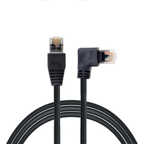 Rj45 CAT 6 cable Right Angled 8P8C STP Cat6 Lan Ethernet cable Network Patch Cord 90 Degree to Straight 50cm