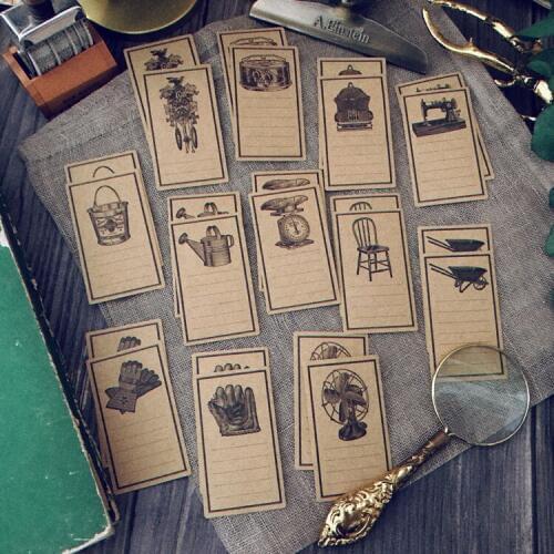 KSCRAFT Retro Vellum Label Paper Stickers for Scrapbooking Planner Junk Bullet Journal Project Craft Supplies