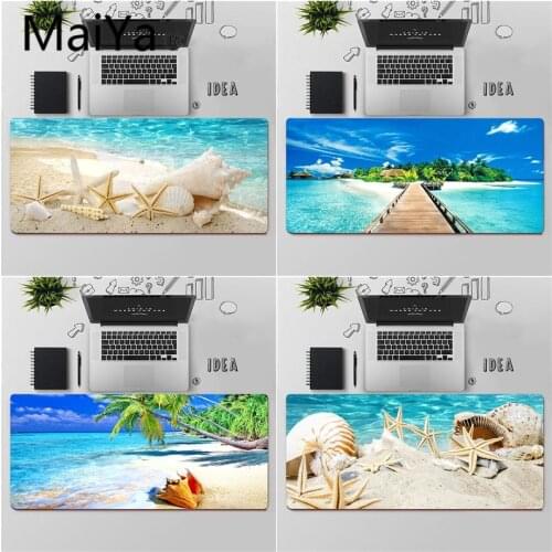 Maiya Top Quality Summer Beach Sea Palm shell Beautiful Anime Mouse Mat Free Shipping Large Mouse Pad Keyboards Mat