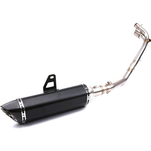 Motorcycle Modified Stainless Steel Exhaust Pipe Front Carbon Fiber Muffler for Yamaha Tmax530 2013 2014 2015 2016