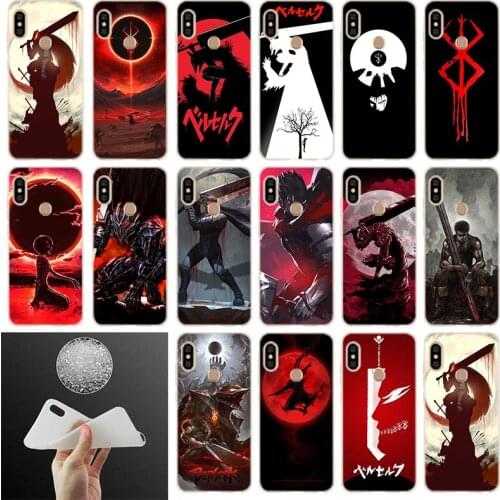 Soft Case For Xiaomi Redmi Note 10 9 8 7 6 5 Pro Max 10S 9S 8T 4G 5G Cover Bag Hot Berserk Guts Anime