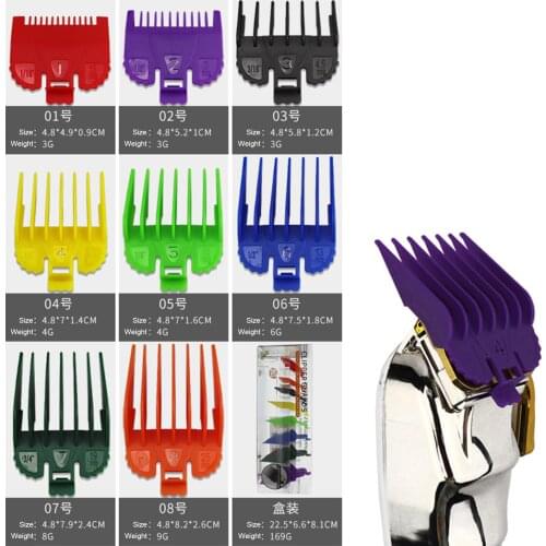 8 Size Guide Comb Set Limit Comb Set Trimmer Guards Replacement for Wahl Electric Hair Trimmer Shaver Tool with Box Barber Tool