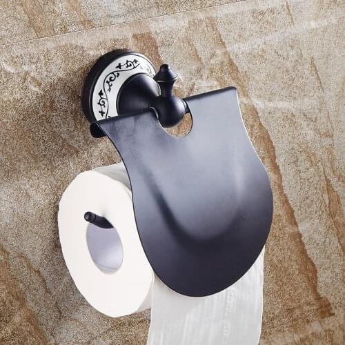 Bath Hardware Sets Black Brushed Bath Cup&Tumbler Holders Europe Toilet Brush Holder Towel Bar Paper Holders Cloth Hook WF-32500