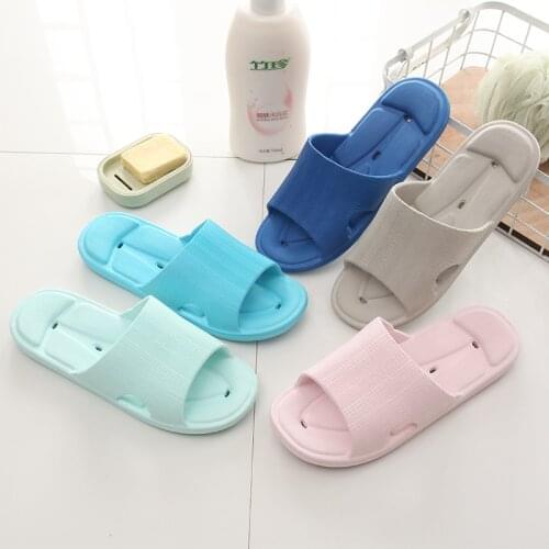 Couples Bathroom Anti-Skid Slippers Oil-Proof Waterproof Non-slip Shoes Men & Women Hotel Work Slippers Summer Slides Plus Size